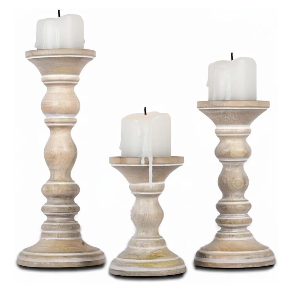 Wooden Candle Holders