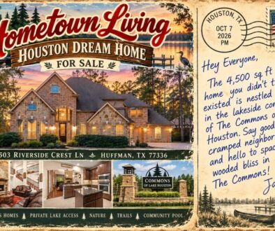 Hometown Living - Dream Homes by James Bollig - Postcard - 28503 Riverside Crest Ln 77336