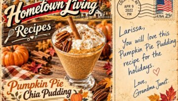 Hometown Living - Recipes - Pumpkin Pie Chia Pudding Postcard